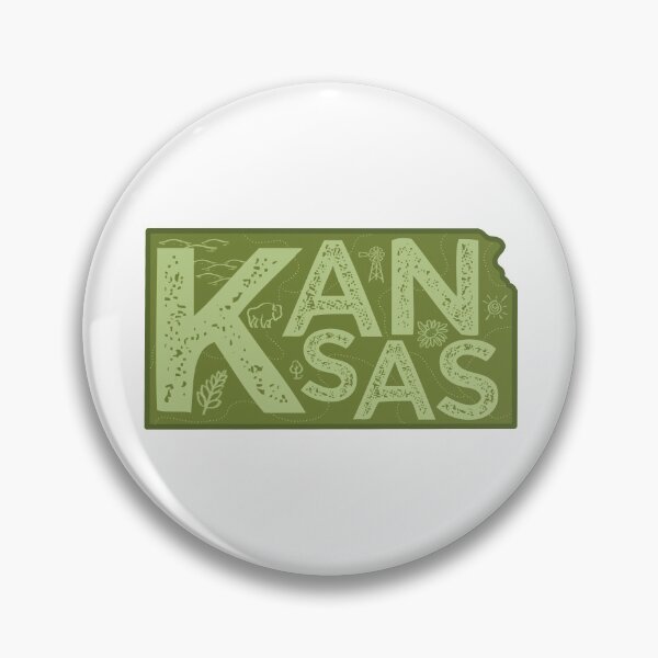 Item preview, Kansas Map Typography Green designed and sold by HelloGentry.