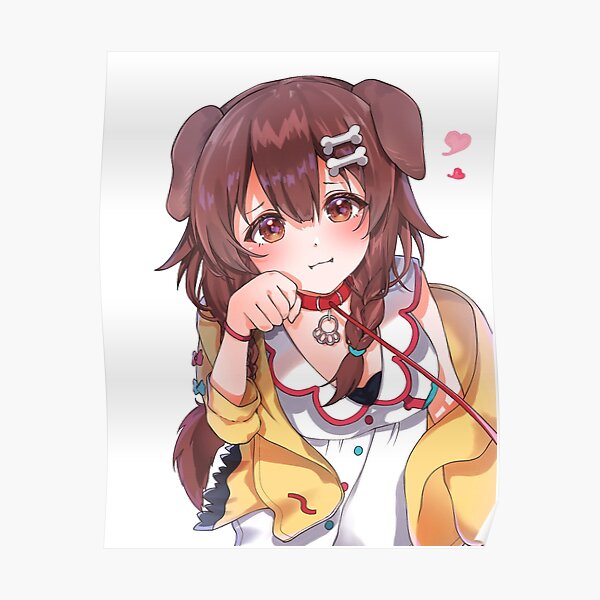 Inugami Korone Super Cute Poster By Nekoholoshop Redbubble