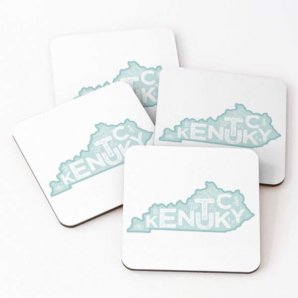 Item preview, Kentucky Map Typography Blue designed and sold by HelloGentry.