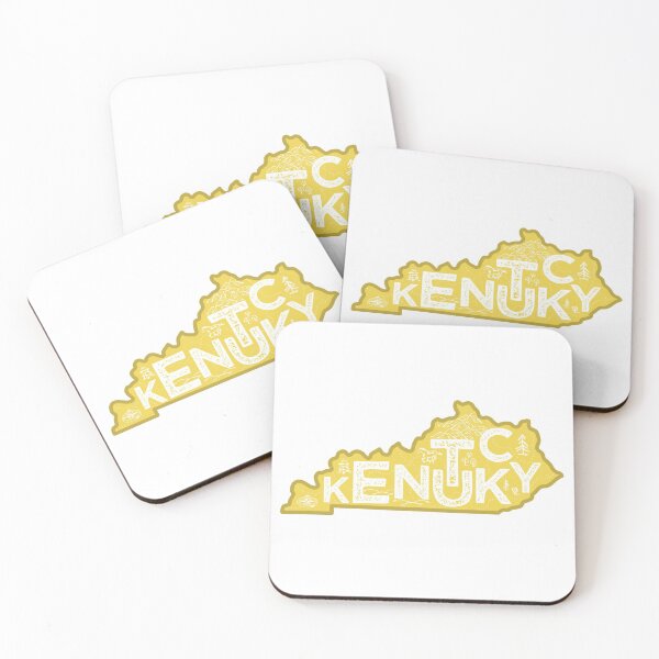 Item preview, Kentucky Map Typography Gold designed and sold by HelloGentry.