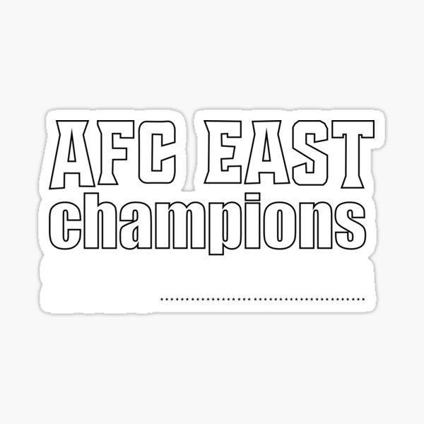 Buffalo Bills 2020 AFC East Champions Vinyl Sticker 3.3"x3.8"