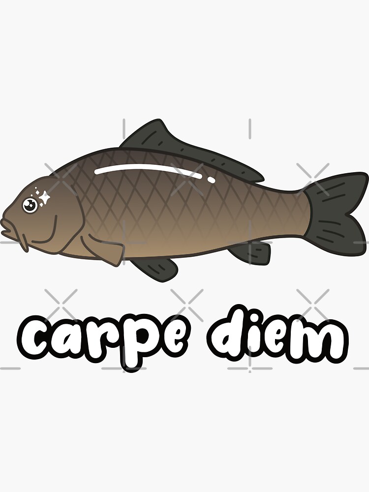 Thumbnail 3 of 3, Sticker, CARPe Diem Meme designed and sold by ElectricFangs.