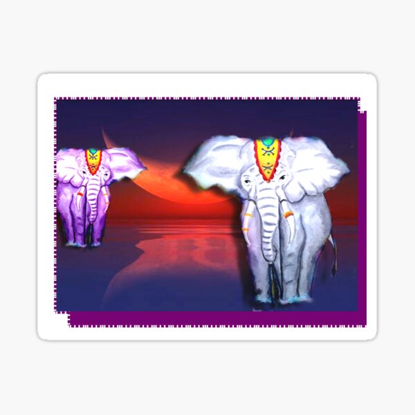 Item preview, Evening Elephants  designed and sold by sdauria2015.