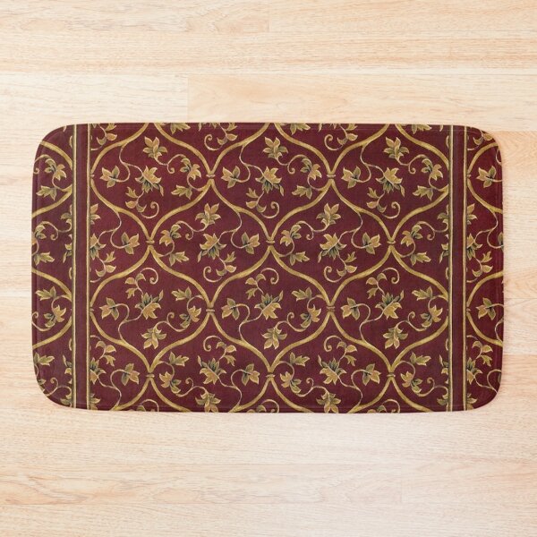 Item preview, Royal red gold flower carpet pattern designed and sold by astrunb5.