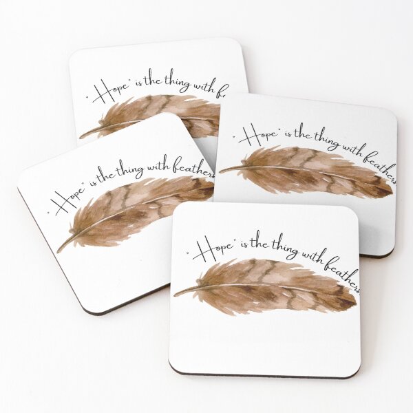 Item preview, Hope is the thing with feathers quote Art  designed and sold by TheWaterBirds.