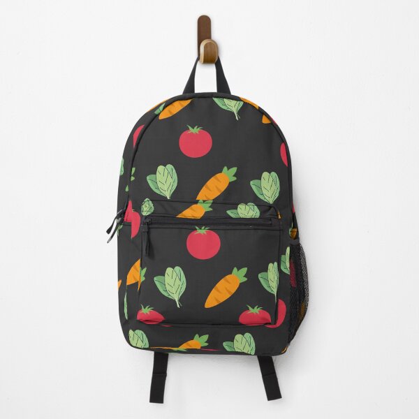 Item preview, Vegetable Pattern with Black Background designed and sold by Brat-Cat-Shirts.