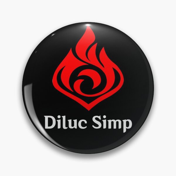 Diluc Simp Genshin Impact Button