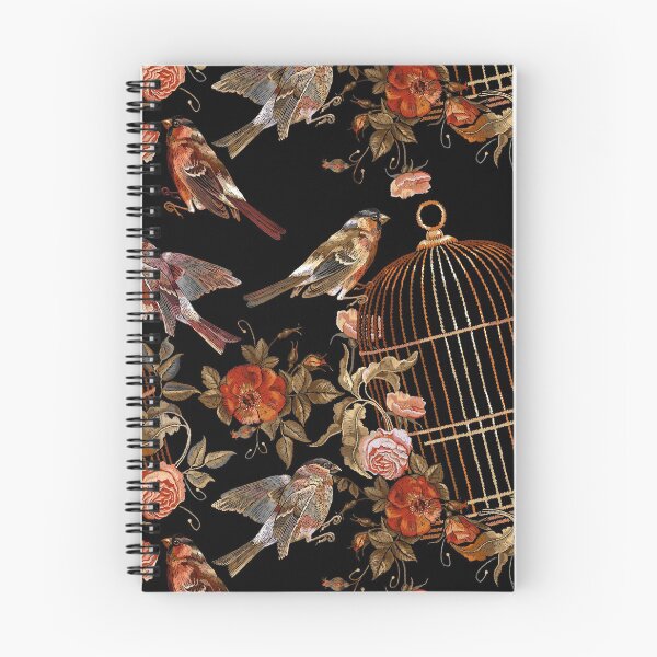 Item preview, Embroidery vintage birds and golden cage designed and sold by matrioshka.