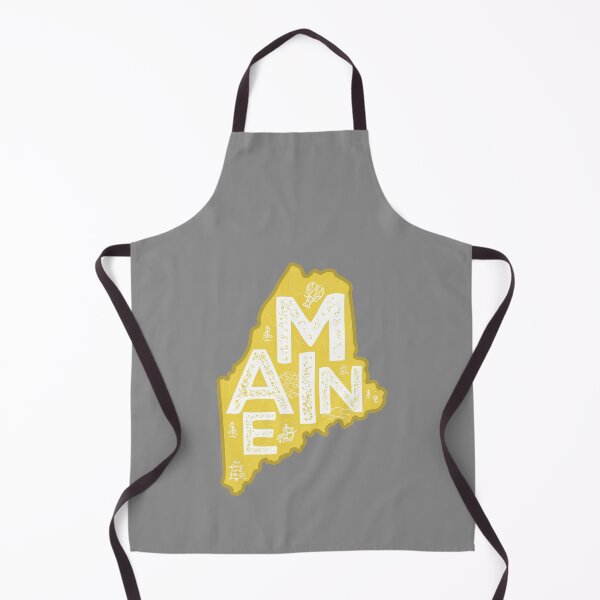 Item preview, Maine Map Typography Gold designed and sold by HelloGentry.