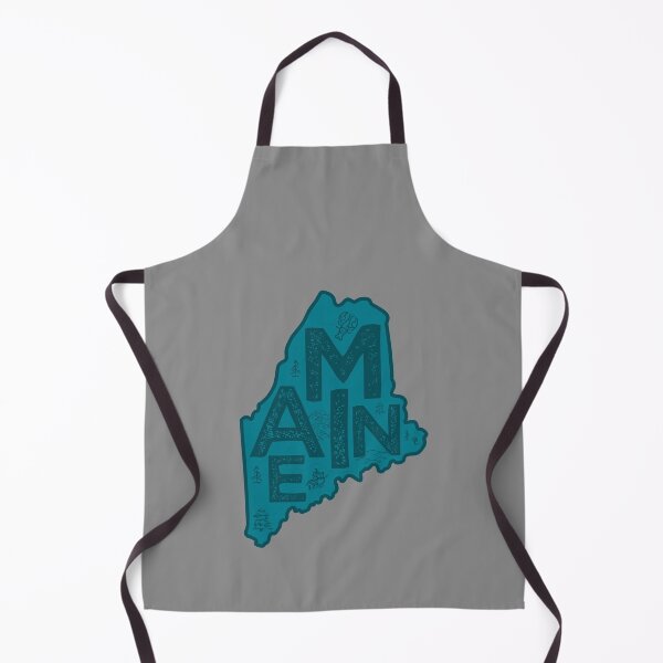 Item preview, Maine Map Typography Navy designed and sold by HelloGentry.