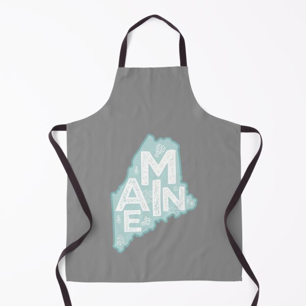 Item preview, Maine Map Typography Blue designed and sold by HelloGentry.