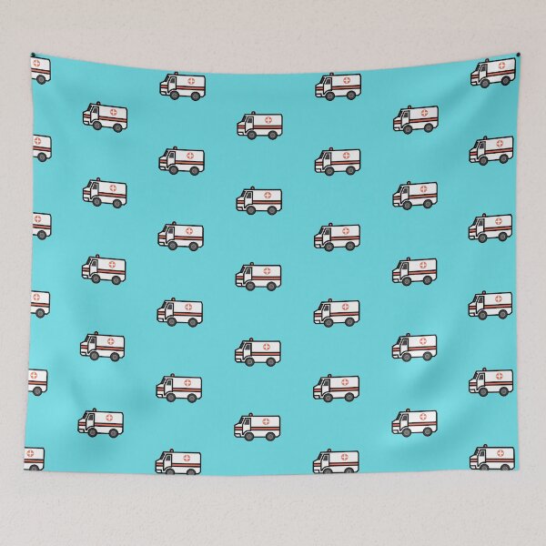Item preview, Ambulance on Blue Background designed and sold by Shaxspere.