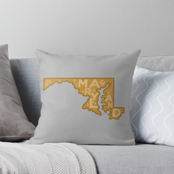 Item preview, Maryland Map Typography Brown designed and sold by HelloGentry.