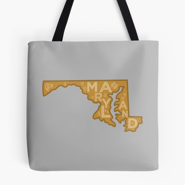 Item preview, Maryland Map Typography Brown designed and sold by HelloGentry.