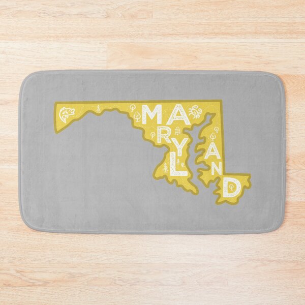Item preview, Maryland Map Typography Gold designed and sold by HelloGentry.