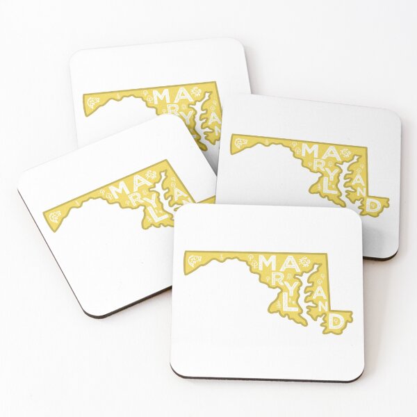 Item preview, Maryland Map Typography Gold designed and sold by HelloGentry.