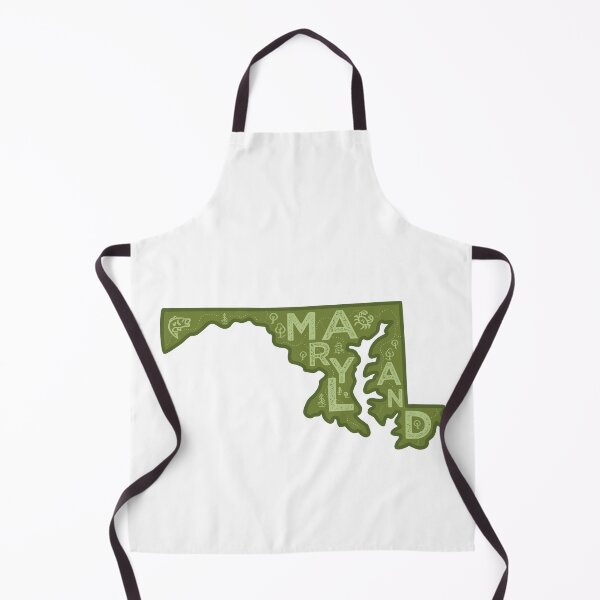 Item preview, Maryland Map Typography Green designed and sold by HelloGentry.