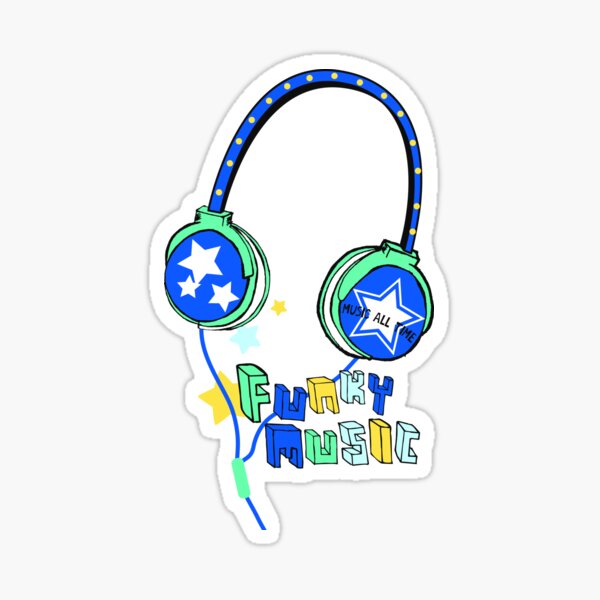FUNKY MUSIC Sticker for Sale by ildafdhome