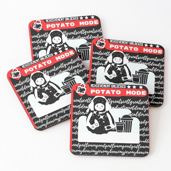 Item preview, Achievement Unlocked Potato Mode Quarantine Inspired Funny Couch Potato Print designed and sold by KjirstenLogan.