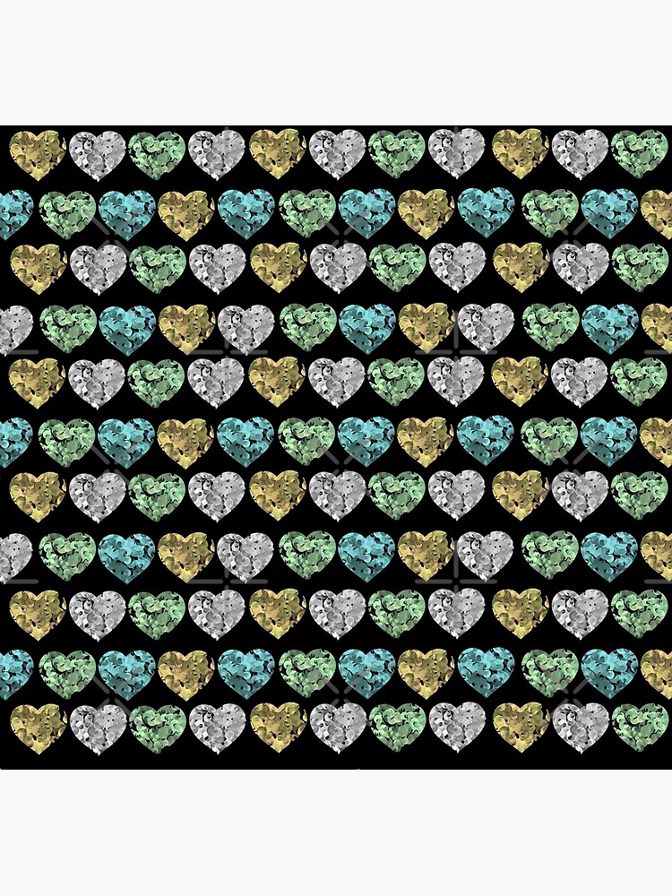 "Gem Heart Pattern & Sticker Pack" Photographic Print by RitaLaiArt