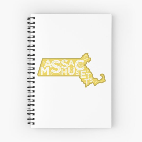 Item preview, Massachusetts Map Typography Gold designed and sold by HelloGentry.
