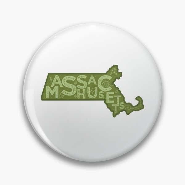 Item preview, Massachusetts Map Typography Green designed and sold by HelloGentry.