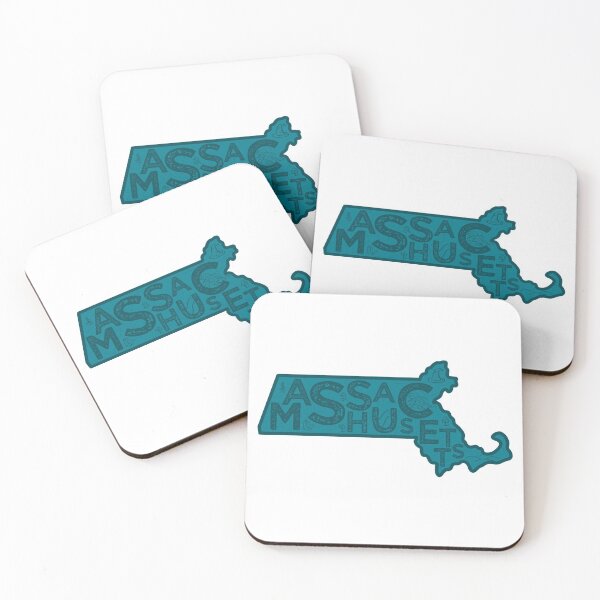 Item preview, Massachusetts Map Typography Navy designed and sold by HelloGentry.