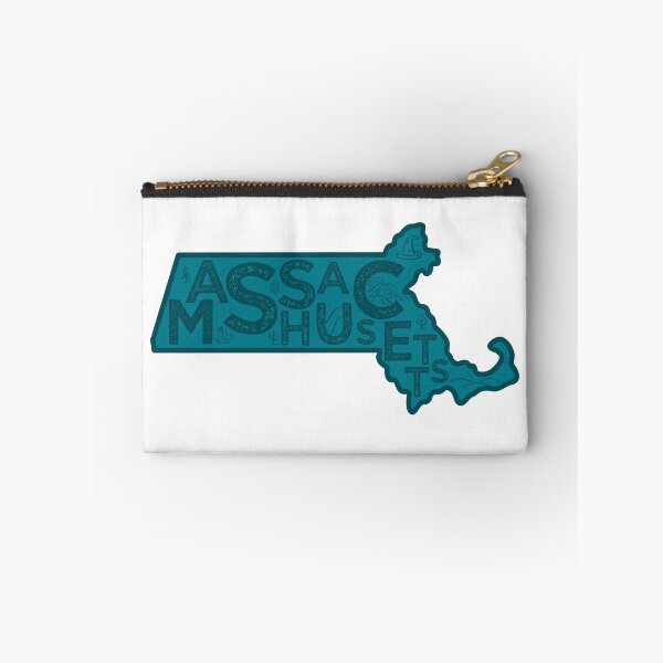 Item preview, Massachusetts Map Typography Navy designed and sold by HelloGentry.