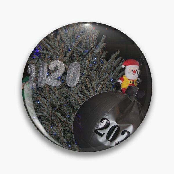 Item preview, 2021 Destroys 2020 Christmas Tree with Help of Santa and a Wrecking Ball designed and sold by Silver Sky by Janet.