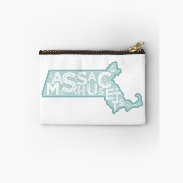 Item preview, Massachusetts Map Typography Blue designed and sold by HelloGentry.