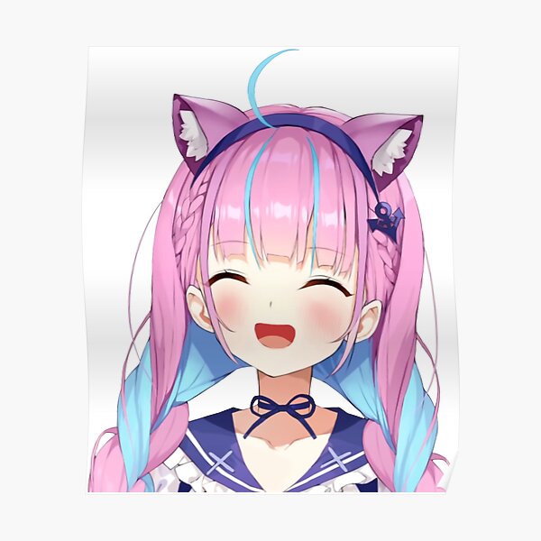 "Minato Aqua Neko Smile - Hololive" Poster By JR-Art | Redbubble