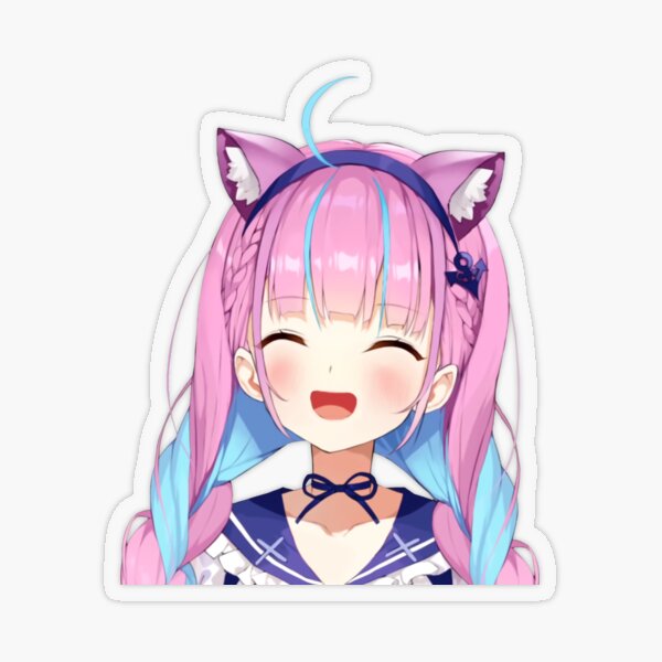 Artikel-Vorschau von Minato Aqua Neko Lächeln – Hololive, designt und verkauft von OshiOki.