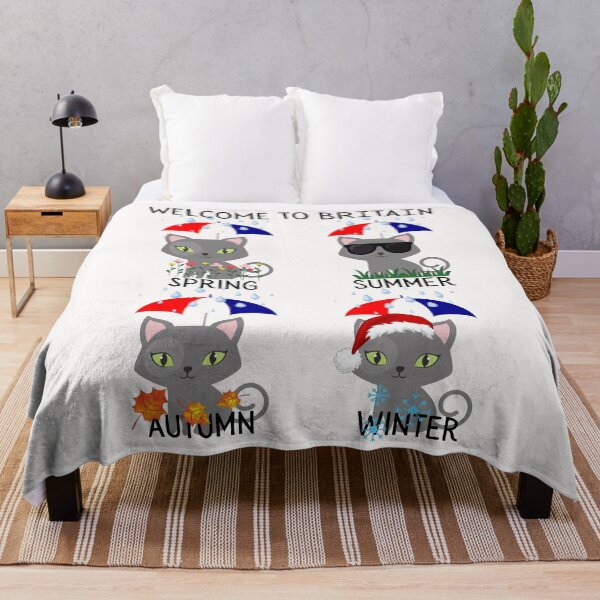 Item preview, Welcome to Britain British Weather Cat Rain all year UK gift designed and sold by Mommaspouch.