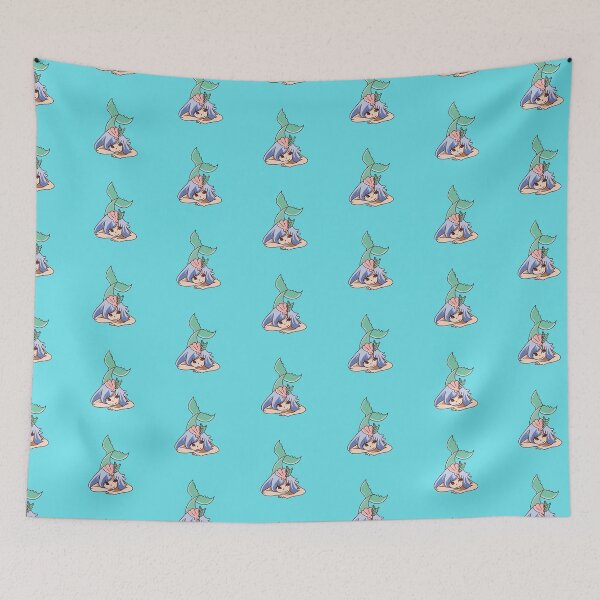 Item preview, Mermaid on Blue Background designed and sold by Shaxspere.