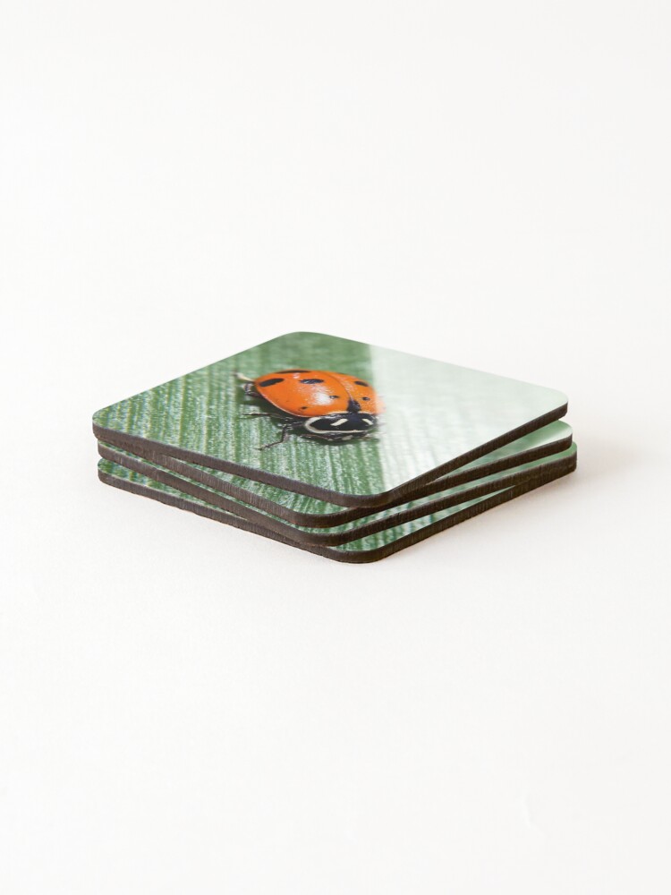 Thumbnail 4 of 5, Coasters (Set of 4), Ladybug designed and sold by aflutter.