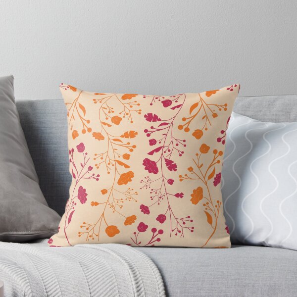 Aperçu de l'œuvre FLAT RED ORANGE FLORAL créée et vendue par Ibrahim-Awad.