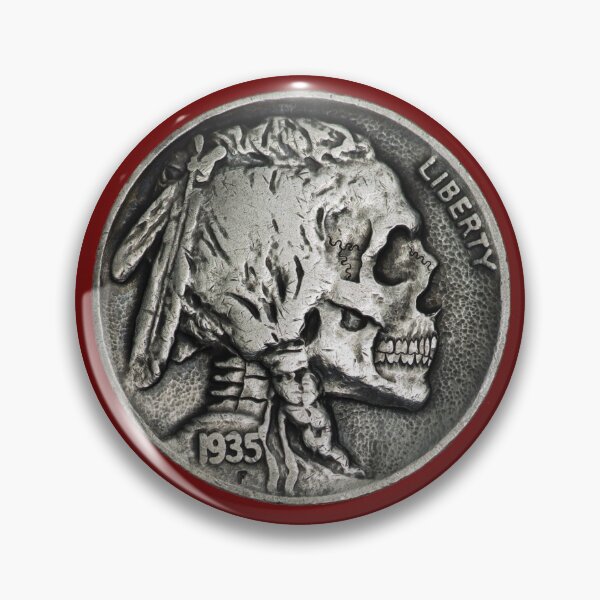 Item preview, Indian Head Skull Nickel designed and sold by racecar32.