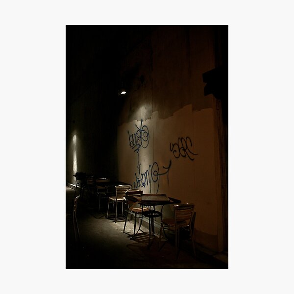 Item preview, Alley Cafe with Graffiti Urban Photograph designed and sold by J Teachey.
