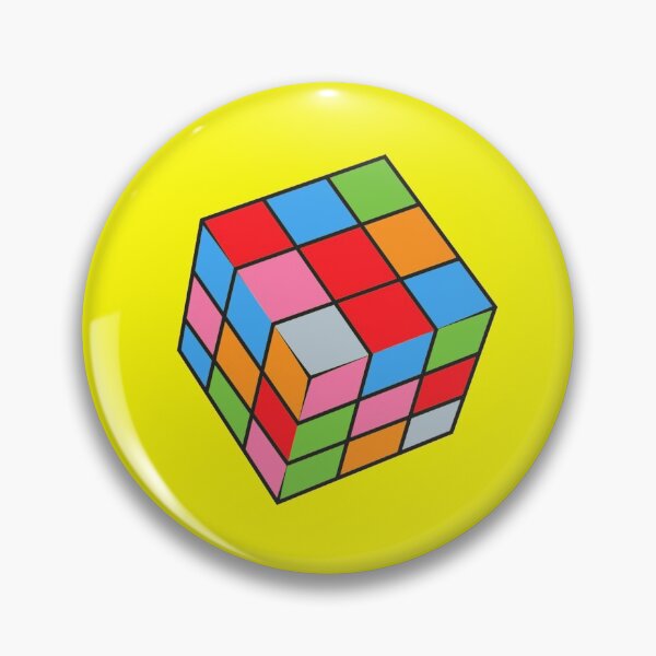 Artikelvorschau, Würfel-Puzzle auf gelbem Hintergrund entworfen und verkauft von Shaxspere.