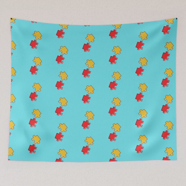 Item preview, Jigsaw Puzzle Pieces on Blue Background designed and sold by Shaxspere.