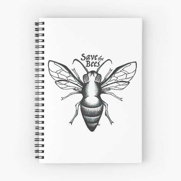 Item preview, Black and White Honey Bee - Save the Bees designed and sold by The White Bat.