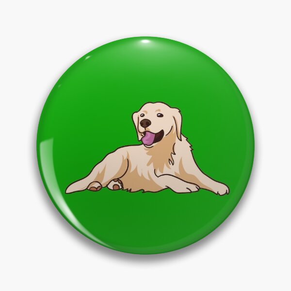 Artikelvorschau, Golden Retriever auf grünem Hintergrund entworfen und verkauft von Shaxspere.