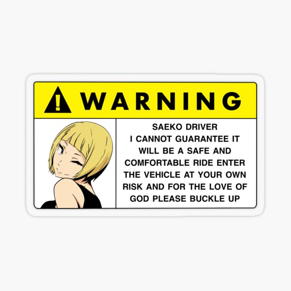 Anime car warning sticker,  IL