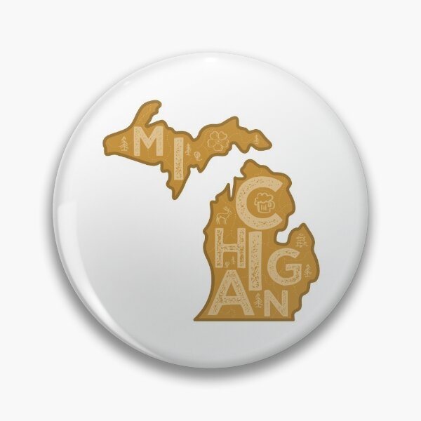 Item preview, Michigan Map Typography Brown designed and sold by HelloGentry.