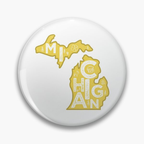 Item preview, Michigan Mapa Tipografía Oro designed and sold by HelloGentry.