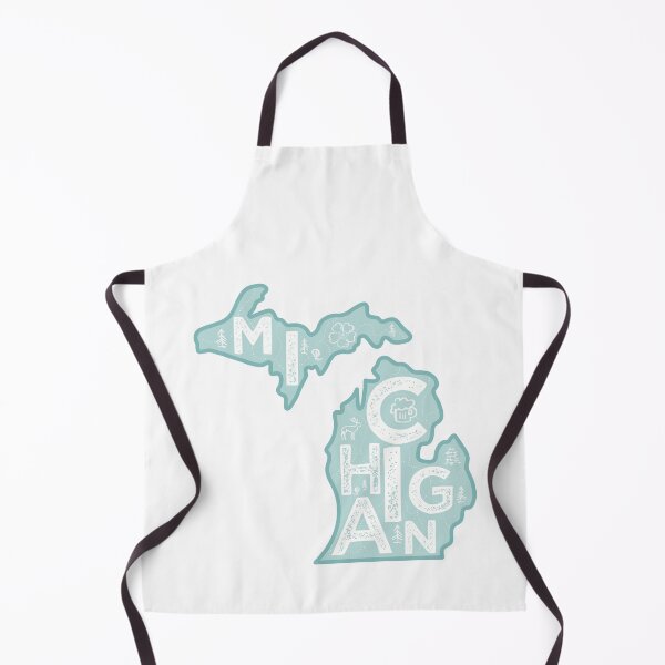 Item preview, Michigan Map Typography Blue designed and sold by HelloGentry.