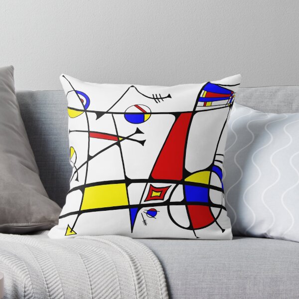 Abstrait inspiré de Miro Coussin