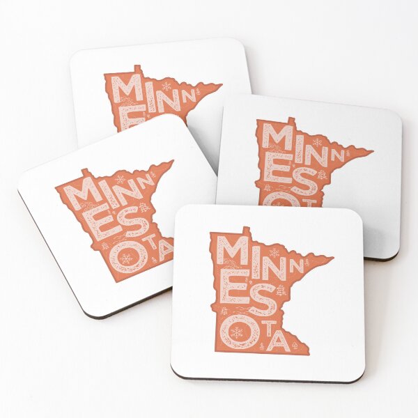 Item preview, Minnesota Map Typography Red designed and sold by HelloGentry.