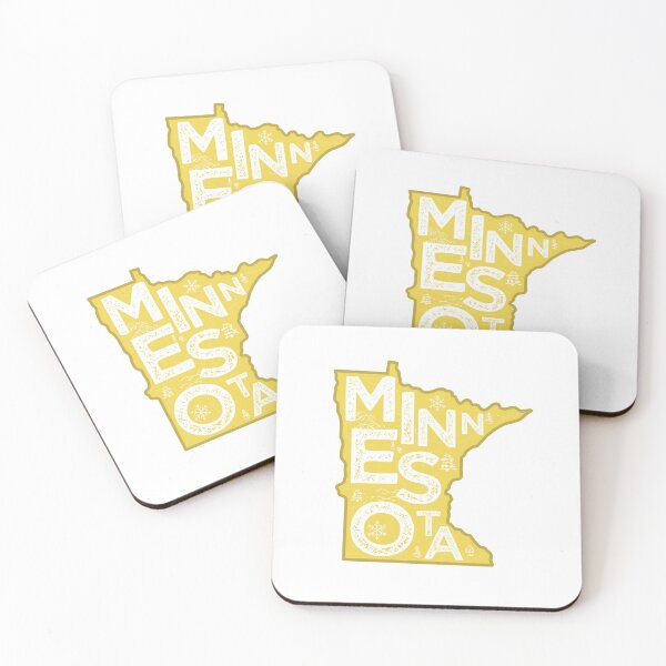 Item preview, Minnesota Map Typography Gold designed and sold by HelloGentry.