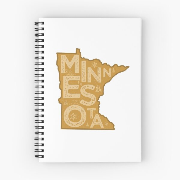 Item preview, Minnesota Map Typography Brown designed and sold by HelloGentry.